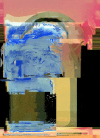 michaelpaulukonis pink selfie glitchaesthetic new media poetics GIF