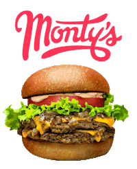 Vegan Monty Sticker by Monty's Good Burger