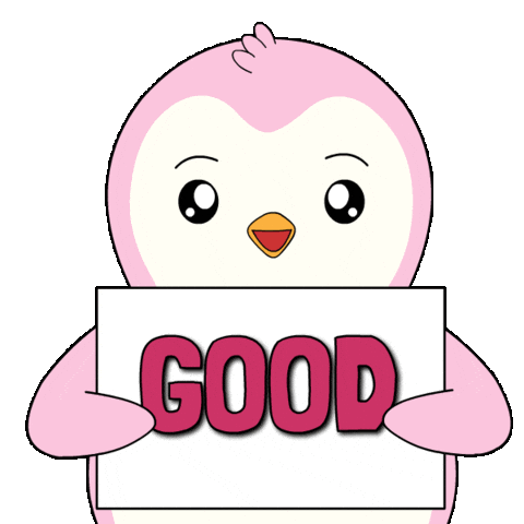 Pink Success Sticker by Pudgy Penguins