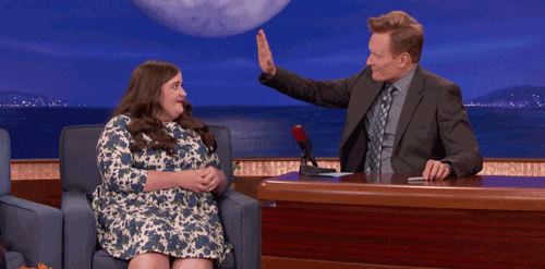 high five aidy bryant GIF by Team Coco