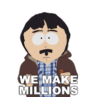 Get Rich Randy Marsh Sticker by South Park