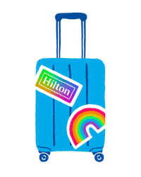 Traveling Carry On Sticker by Hilton Hotels