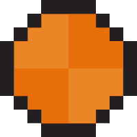 8 bit orange Sticker by Gushers