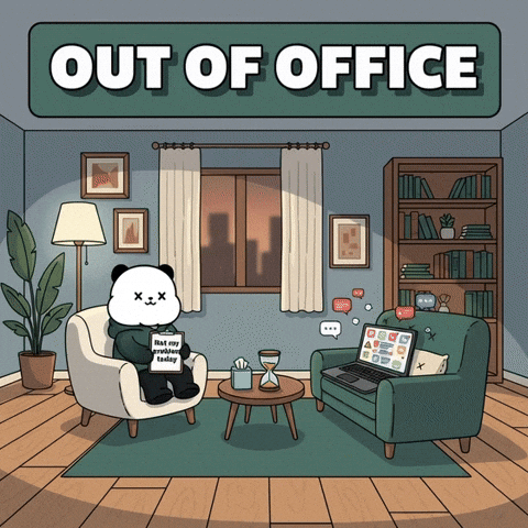 Out Of Office Taking A Break GIF by Kanpai Pandas