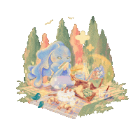 DiDA_art dida 休息 露營 公園 Sticker