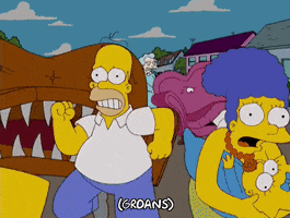 homer simpson running GIF