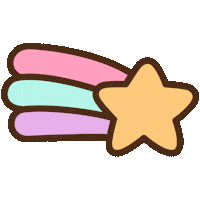 Shooting Star Rainbow Sticker by Pusheen