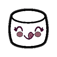 Marshmallow Sticker by The Sparkling Sugar Studio