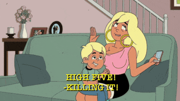High Five Animation Domination GIF by gifnews