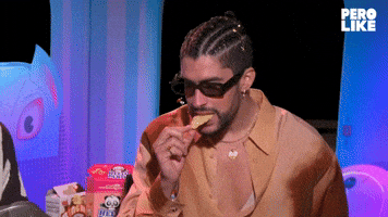 Bad Bunny Eating Chips