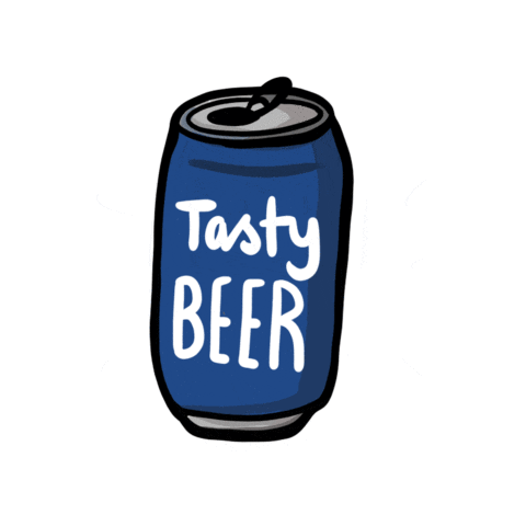 tim_travers giphyupload beer cheers can Sticker