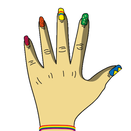 tfjuarez giphyupload gay pride hand Sticker