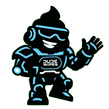 Robot Poop Sticker by DUDE Wipes