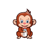 UvenGames milk babymonkey littlemonkey uvengames Sticker