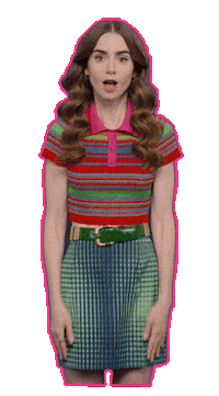 Lily Collins Omg Sticker by NETFLIX