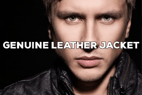 sdasssa giphygifmaker leather jacket leather jackets genuine leather GIF