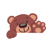 Jessitsoi happy yay bear frame Sticker