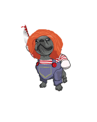 Pug Chucky Sticker by Solla Mascotas