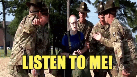 usarmy giphygifmaker army listen military GIF