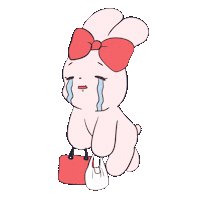 mochietomaruzou sad work rabbit かわいい Sticker