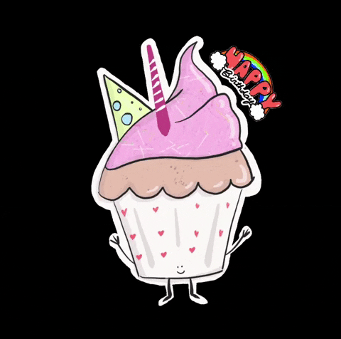 richarddarani happy birthday unicorn cupcake richard darani GIF