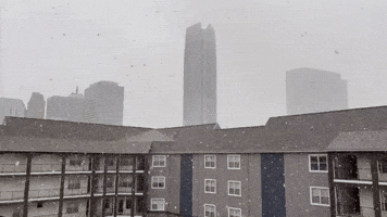 'Big Flakes' Fall in Downtown Oklahoma City