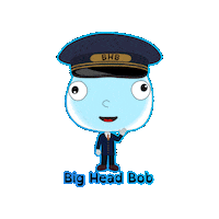 World Train Sticker by BigHeadBob.com