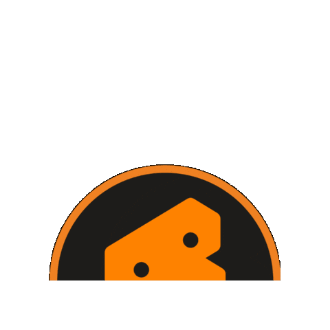 Orange Bb Sticker by Beyond Bouldering