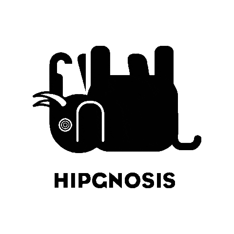 hipgnosissongs music logo black spinning Sticker