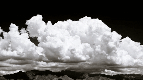 mostly cloudy black and white GIF