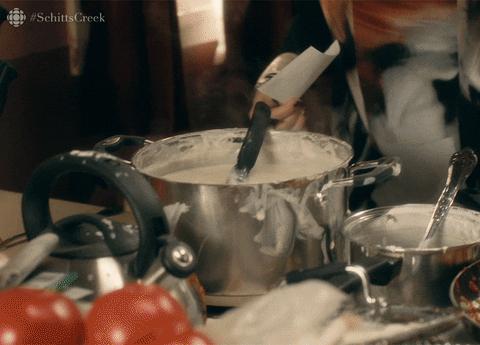 Schitts Creek Cooking GIF by CBC