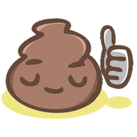 poop smile Sticker by Geo Law