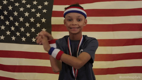 Gold Medal America GIF by Children's Miracle Network Hospitals