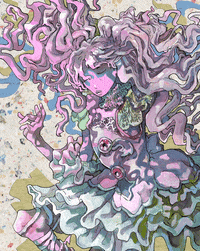 heartslob anime girl horror spooky GIF