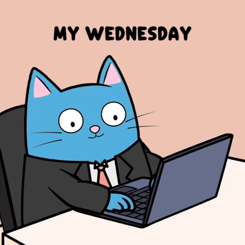 Tired Blue Cat GIF