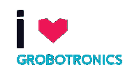 I Love Heart Sticker by Grobotronics