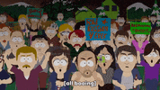 angry crowd GIF by South Park 