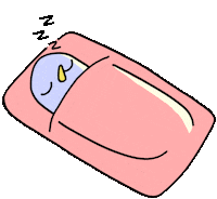 dedouze night sleep bird sleeping Sticker