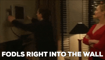 folds right into the wall GIF