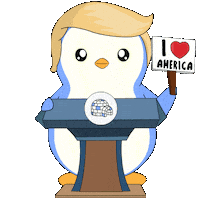 Donald Trump Crypto Sticker by Pudgy Penguins