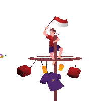 Merah Putih Merdeka Sticker by GB - Technology Zone