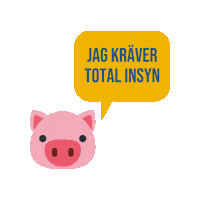 totalinsyn ti sverige gris djur Sticker