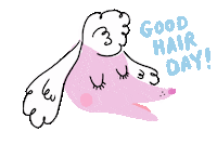 tobyilikecats dog hair poodle good hair day Sticker