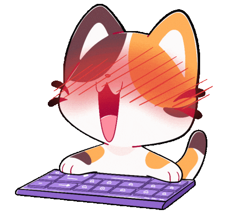 Crissu_art giphyupload cute cat funny cat kawaii cat Sticker