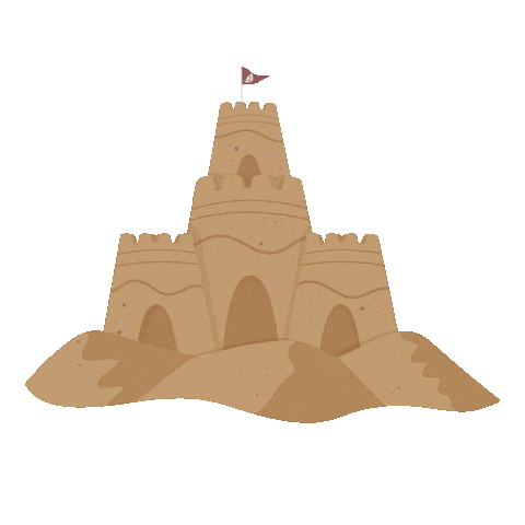 Sand Castle Beach Sticker by destinationnb