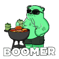 Grilling Old School Sticker by SuperVerse