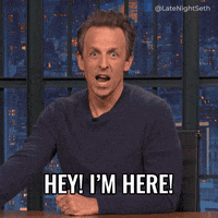 Seth Meyers Hello GIF by Late Night with Seth Meyers