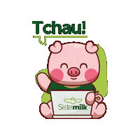 sistemilk tchau porco porquinho suinocultura Sticker