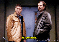 aborddelimpala supernatural dean winchester sam winchester pathetic GIF