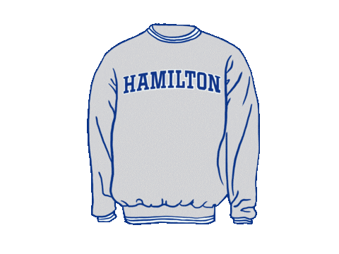 HamiltonCollege giphyupload college campus sweatshirt Sticker